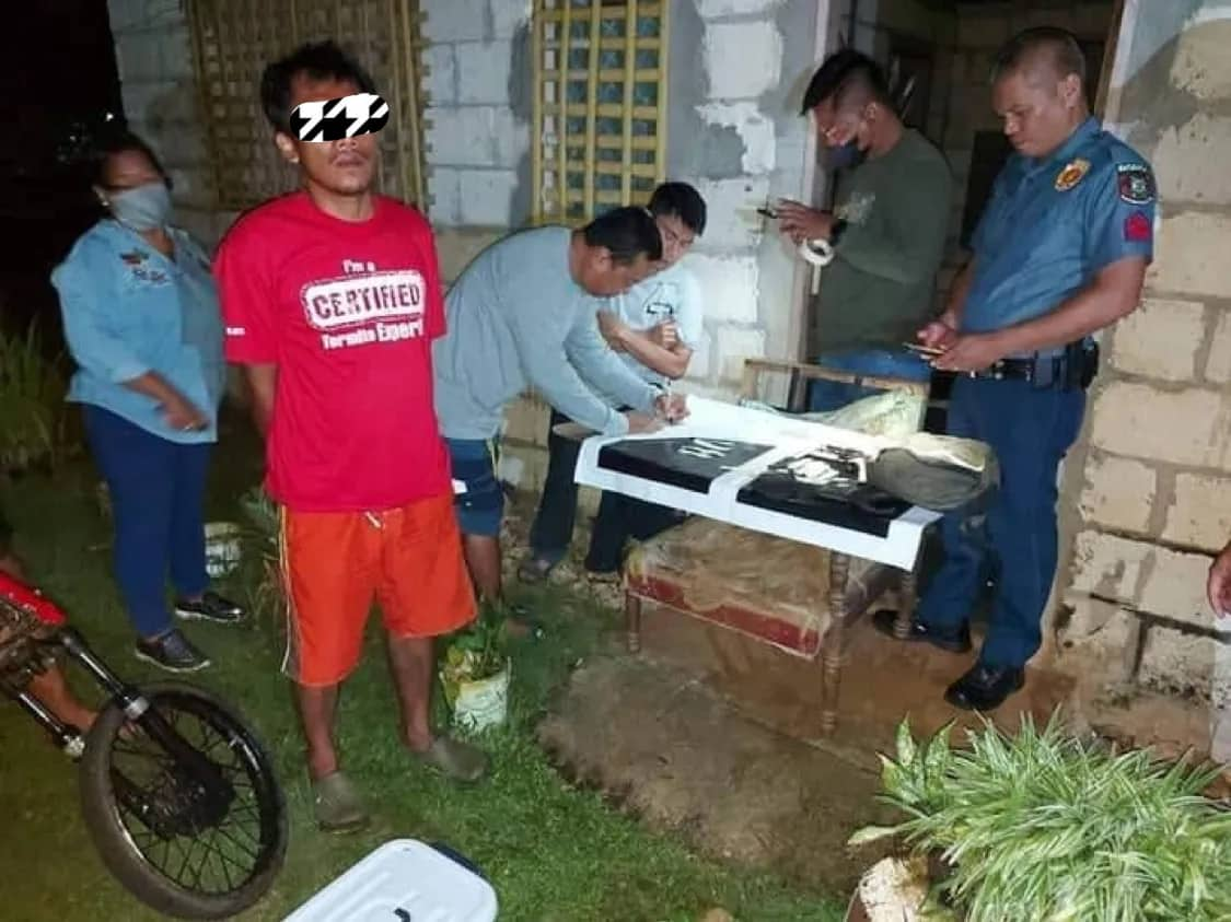 Suspek sa pagpanulis dakpan sa hot pursuit  opn. sa Panglao; nakuha’ag armas ug shabu