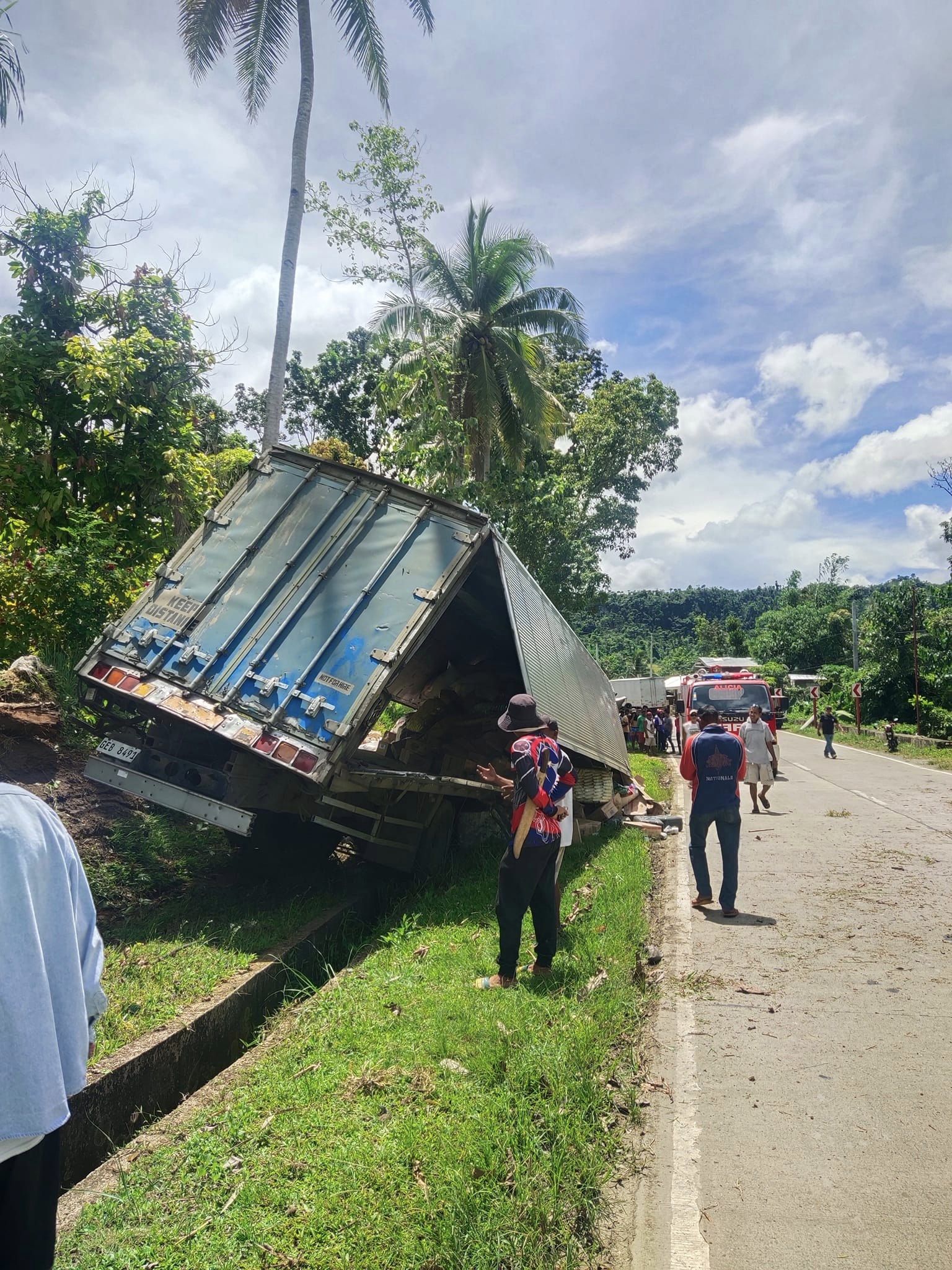 Delivery truck sa Shoppers nadisgrasya sa Alicia, 5 naangol