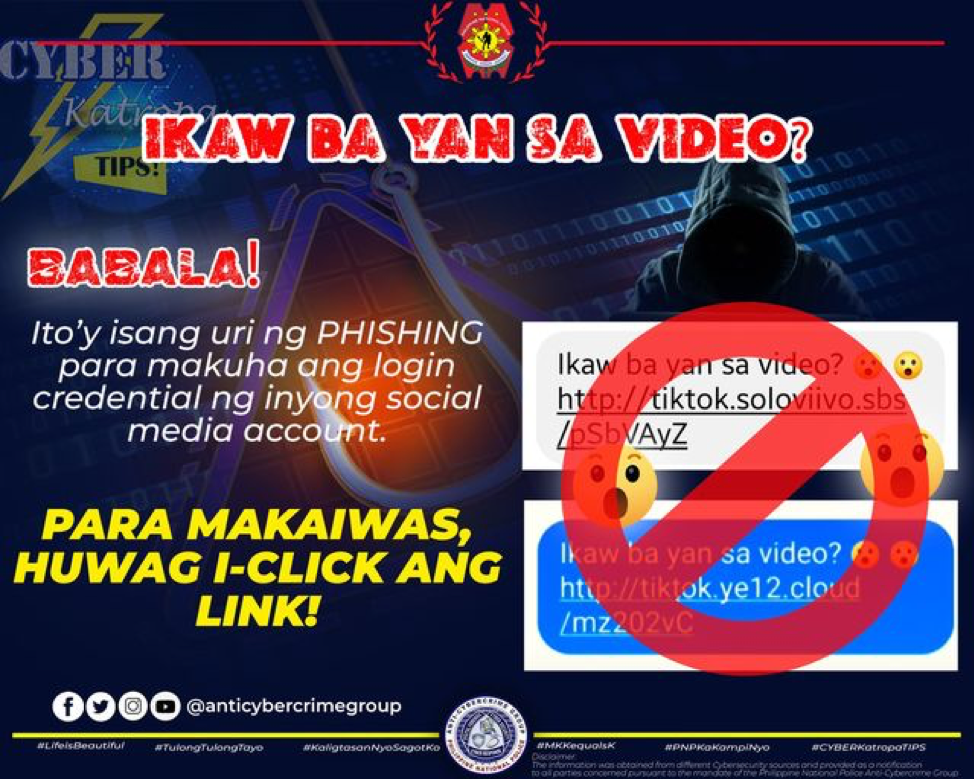 PNP, nipasidaan sa publiko batok sa ‘Ikaw ba ang nasa video’ scam sa Tiktok